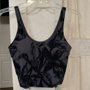 LuluLemon Floral Black Align Tank Top